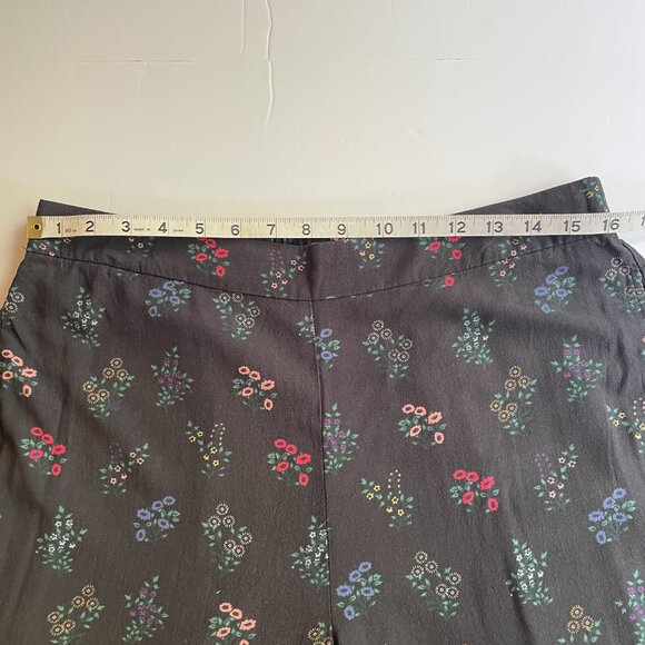 Marine Layer Kiley Pants Black India Floral Elastic RelaxeWaist Wide Leg Size XL - Picture 11 of 13